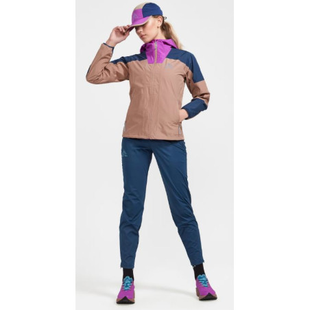 Veste à capuche Running CRAFT Femme PRO TRAIL HYDRO JKT Marron / Violet AH 2022