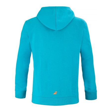 Veste à capuche BABOLAT Homme EXERCISE Hood Sweat Turquoise / Orange 2021