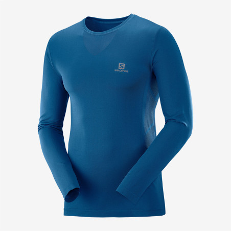 T-Shirt Running Manche longue SALOMON Homme Sense LS Tee Bleu AH 2019