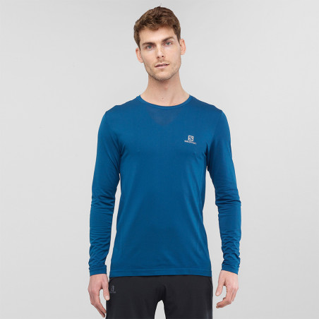 T-Shirt Running Manche longue SALOMON Homme Sense LS Tee Bleu AH 2019