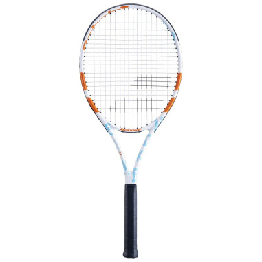 Raquette BABOLAT EVOKE 102 Blanc / Bleu / Orange Cordée (270 g) PE 2022