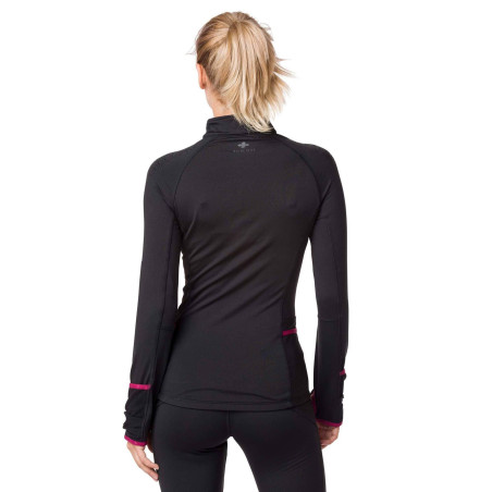 Veste demi-zippée Running RAIDLIGHT Femme Wintertrail LS Noir AH 2020