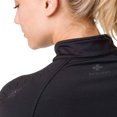 Veste demi-zippée Running RAIDLIGHT Femme Wintertrail LS Noir AH 2020