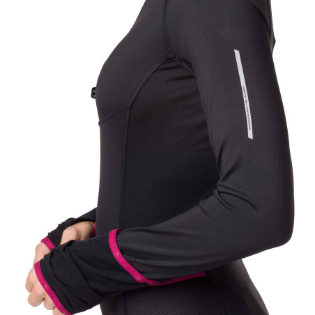 Veste demi-zippée Running RAIDLIGHT Femme Wintertrail LS Noir AH 2020