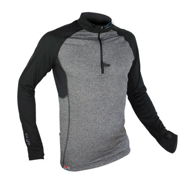 Veste demie-zippée Running RAIDLIGHT Homme Performer XP ML Noir / Gris AH 2017