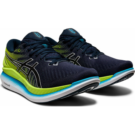 Chaussures Running ASICS Homme GLIDERIDE 2 Marine / Jaune PE 2021