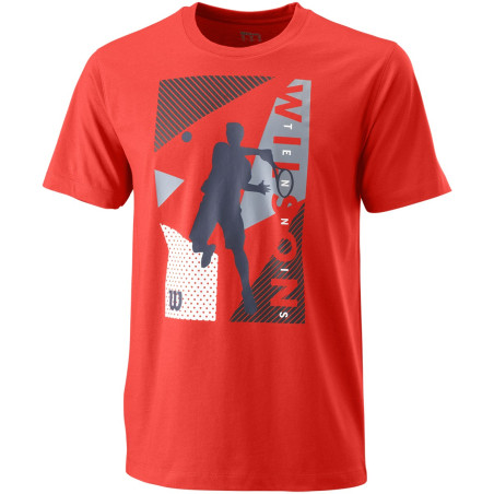 T-Shirt WILSON Homme M GEO PLAY Rouge 2020