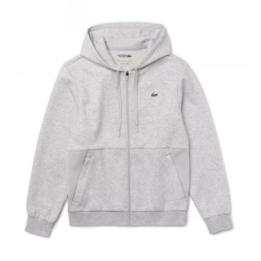 Veste à capuche zipée LACOSTE Femme MOLLETON GRIS PE 2022