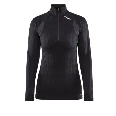 T-Shirt Manches Longues CRAFT Femme ICON ACTIVE EXTREME X ZIP Noir AH 2022