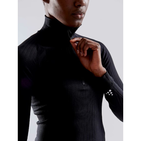 T-Shirt Manches Longues CRAFT Femme ICON ACTIVE EXTREME X ZIP Noir AH 2022