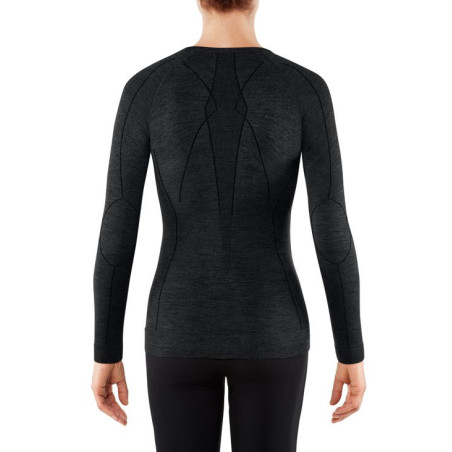 T-Shirt FALKE Femme W Wool Tech Longs ML Gris AH 2019