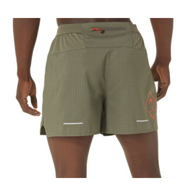 Short Running ASICS Homme FUJITRAIL LOGO Kaki AH 2022