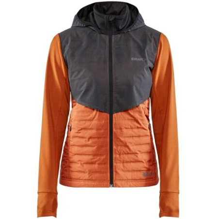 Veste Running CRAFT Femme Zippée Lumen Subzero Jacket Ocre / Noir AH 2019
