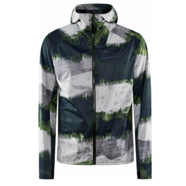 Veste à capuche Running CRAFT Homme Zippée Hydro Jacket Multi-Cactus AH 2021