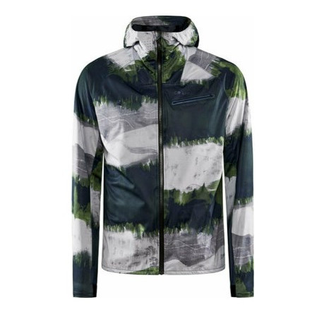 Veste à capuche Running CRAFT Homme Zippée Hydro Jacket Multi-Cactus AH 2021