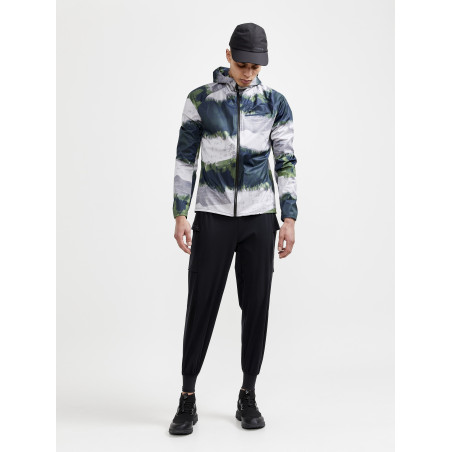 Veste à capuche Running CRAFT Homme Zippée Hydro Jacket Multi-Cactus AH 2022