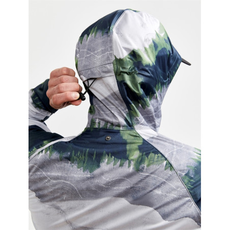 Veste à capuche Running CRAFT Homme Zippée Hydro Jacket Multi-Cactus AH 2022