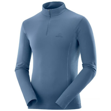 T-Shirt Running Manches Longues SALOMON Homme EXPLORE Seamless HZ Bleu  AH 2020
