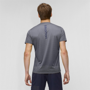 T-Shirt Running SALOMON Homme Sense Tee Gris PE...