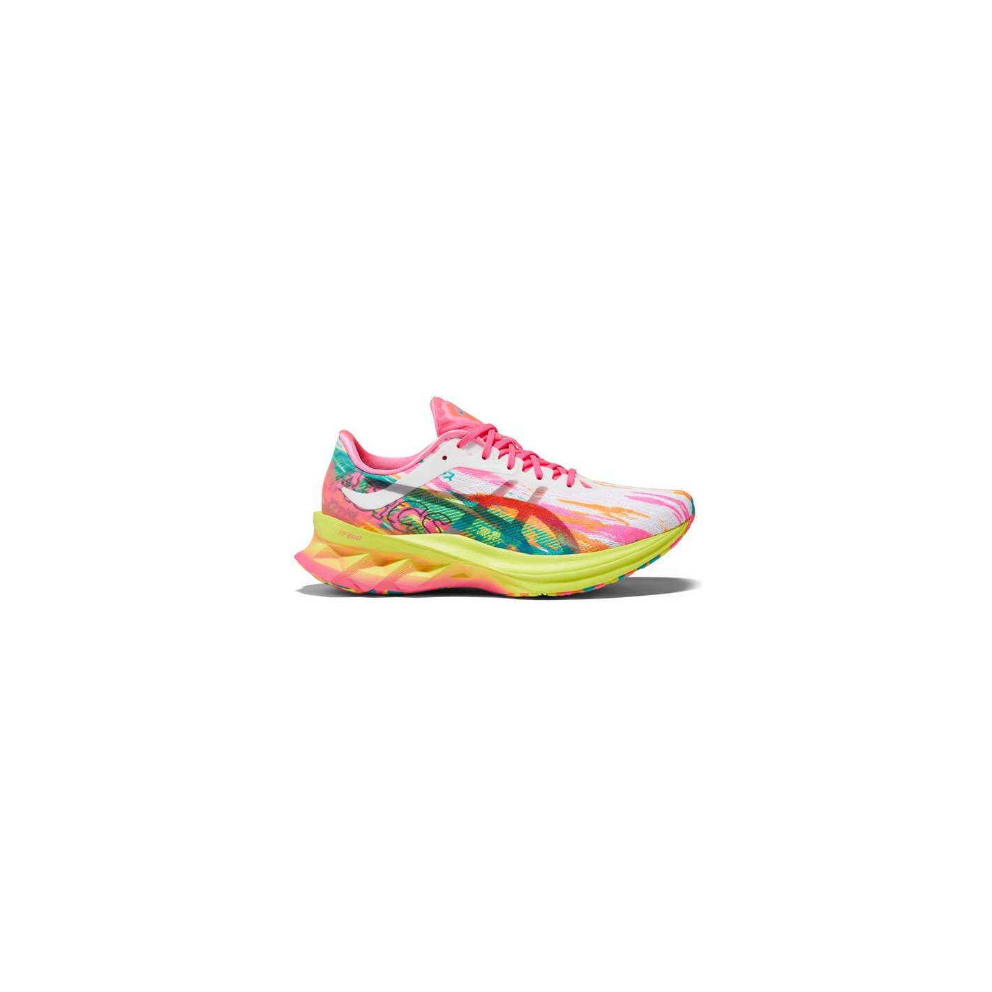 Chaussures Running ASICS Femme NOVABLAST Rose Jaune Blanc PE 2021