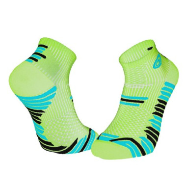 Chaussettes Running BV SPORT Courtes TRAIL ULTRA Elite Vert / Bleu PE 2022