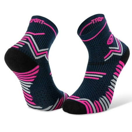 Chaussettes Running BV SPORT Courtes TRAIL ULTRA Marine / Rose PE 2021