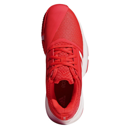 Chaussures Terre Battue ADIDAS Junior CourtJam xJ Rose / Blanche PE 2019
