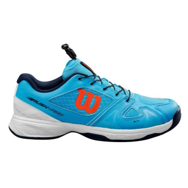 Chaussures WILSON Junior Rush Pro JR QL QuickLace Bleu / Orange PE 2020