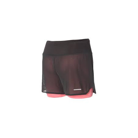 Short Running ASICS Femme VENTILATE 2 in 1 3.5 IN Gris / Rose PE 2021