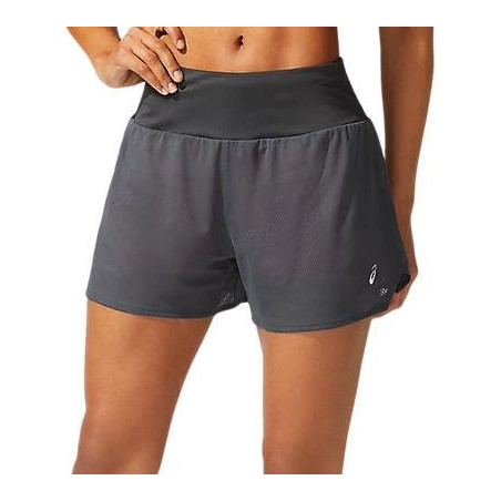 Short Running ASICS Femme VENTILATE 2 in 1 3.5 IN Gris / Rose PE 2021