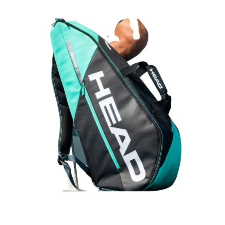 Sac de Tennis HEAD TOUR TEAM 6R Noir / Vert PE 2022