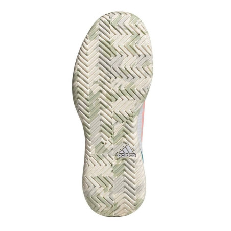 Chaussures ADIDAS Femme DEFIANT SPEED Toutes surfaces Blanc/Orange/Bleu PE 2022