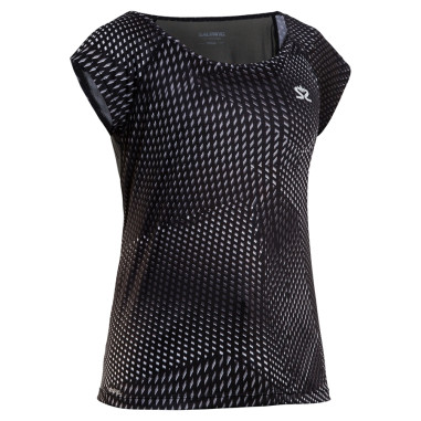 T-Shirt Running SALMING Femme Breeze Noir / Blanc PE 2019