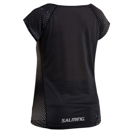 T-Shirt Running SALMING Femme Breeze Noir / Blanc PE 2019