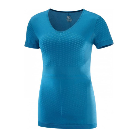 T-Shirt Running SALOMON Femme Elevate Move Bleu Turquoise AH 2019