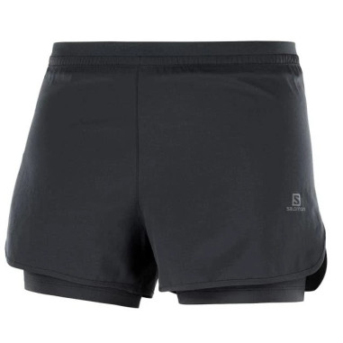 Short Running SALOMON Femme CROSS 2N1 Noir PE 2022