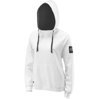 Sweat à Capuche WILSON Femme SCRIPT COTTON Blanc AH 2021