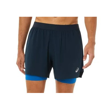 Short Running ASICS Homme ROAD 2-N-1 5IN Bleu PE 2021