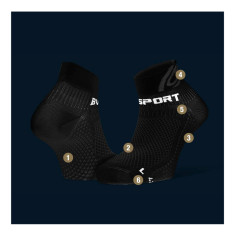 Chaussettes Running BV SPORT Ligth 3D Courte Noir PE 2023 2