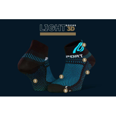 Chaussettes Running BV SPORT Ligth 3D Courte...
