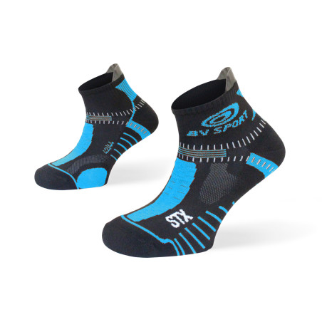 Chaussettes Running Trail BV SPORT STX Evo Noire / Bleu AH 2018