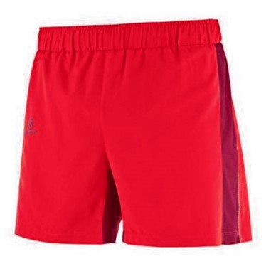 Short Running SALOMON Homme Agile 5' Short Rouge Fiery AH 2018