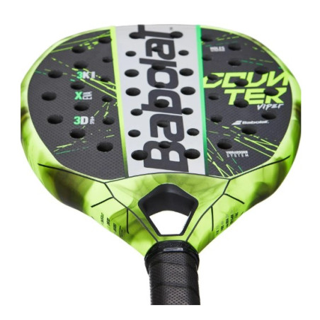 Raquette Padel BABOLAT COUNTER VIPER Jaune / Noir / Vert (365 g) 2021