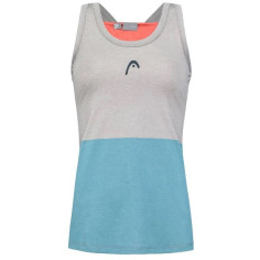 Débardeur HEAD Femme PADEL TECH TANK TOP Gris / Bleu PE...