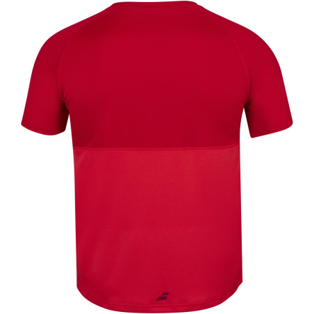 T-Shirt BABOLAT Homme PLAY Crew Neck Crew Rouge Tomate PE 2020