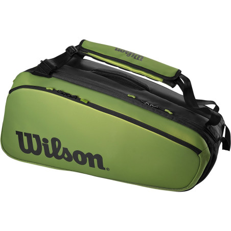 Sac de Tennis WILSON SUPER TOUR 9PK BLADE Vert / Noir AH 2021