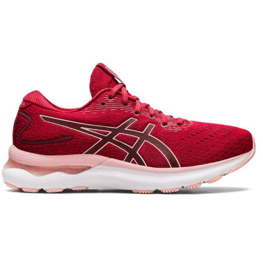 Chaussures Running ASICS Femme GEL NIMBUS 24 Rouge Rose Blanc AH 2022