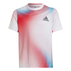 T-Shirt ADIDAS Garçon Junior Q1 TEE Blanc /Rouge /Bleu PE...