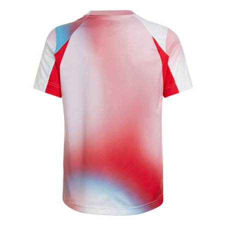 T-Shirt ADIDAS Garçon Junior Q1 TEE Blanc /Rouge /Bleu PE 2022