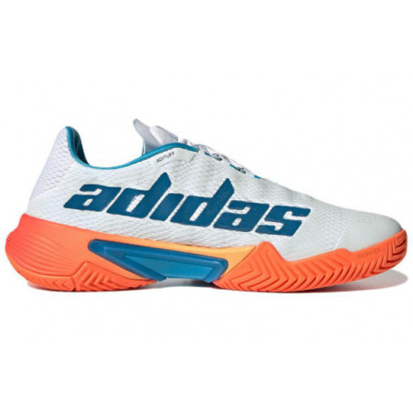 Chaussures ADIDAS Homme BARRICADE Toutes Surfaces Blanc / Bleu / Orange PE 2022